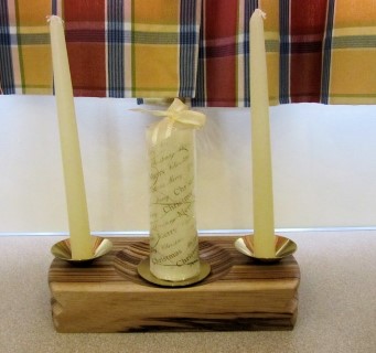 Zebrano candle display by Graham Holcroft
